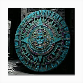 Aztec Calendar 3 Canvas Print