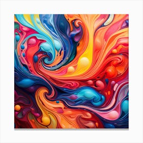 Abstract Colorful Abstract Painting 4 Canvas Print