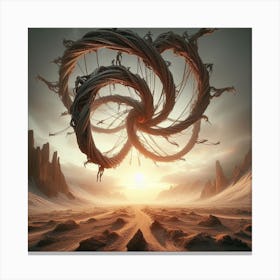 Spirals In The Desert Canvas Print