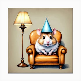 Birthday Hamster Canvas Print