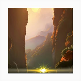 Mountain Scene Canvas Print