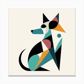 Geometric Dog 3 Canvas Print