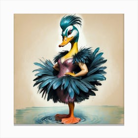 Duck In A Dress 1 Canvas Print