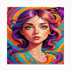 Psychedelic Girl 1 Canvas Print