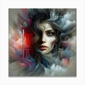 Woman In The Clouds Canvas Print