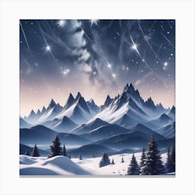 Snowy Mountains 17 Canvas Print