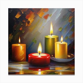 Three Candles Canvas Print