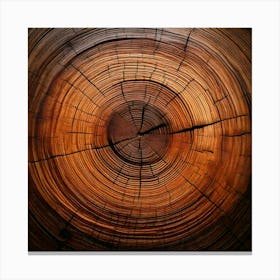 Firefly Natural Wood Texture With Rustic Tree Rings And Bark 36616 (2) Canvas Print