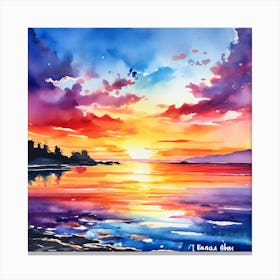 Sunset By Ian Yu Canvas Print