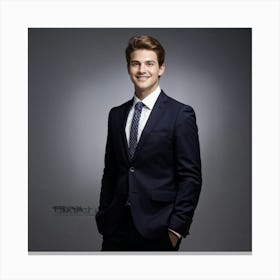 A Young Entrepreneur With A Subtle Shine Of Confidence Glimmering In His Eyes Radiating A Winsome (6) Canvas Print