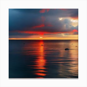 Sunset Over The Sea 6 Canvas Print