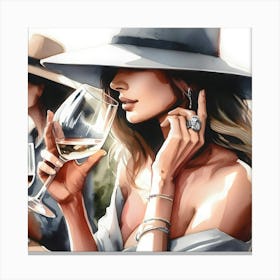 Wine And Women Canvas Print