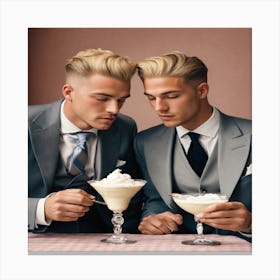 Two Men In Suits Canvas Print