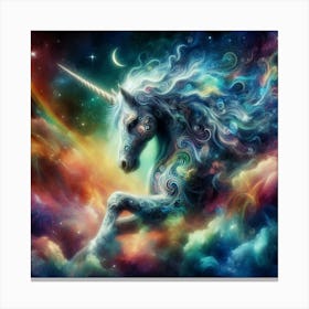 Unicorn In The Clouds 1 Canvas Print