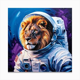 Lion In Space Canvas Print