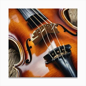 Close Up Of A Violin Canvas Print