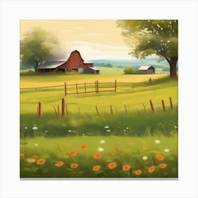 Farm Landscape 5 Canvas Print