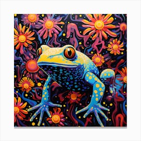 Frog In The Garden Canvas Print