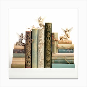 Angels On Books Canvas Print