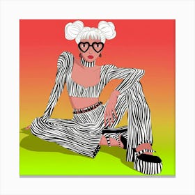 Zebra Girl1 Canvas Print