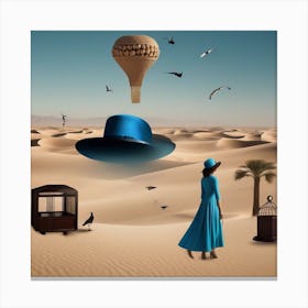 Woman In The Desert 7 Canvas Print
