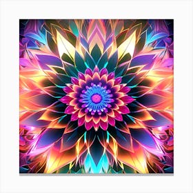 Psychedelic Flower Canvas Print