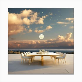 Table In The Sky Canvas Print
