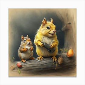 Squirrels 3 Canvas Print