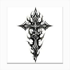 Cross Tattoo Design 2 Canvas Print