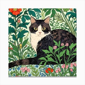 Cat In The Garden 7 Canvas Print