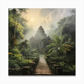 Temple In The Jungle 3 Canvas Print