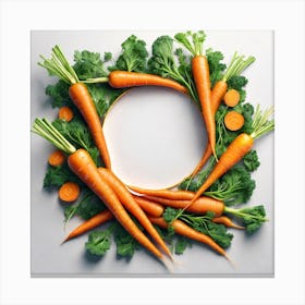 Carrots In A Circle 4 Canvas Print