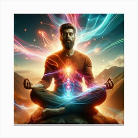 Man In Meditation Canvas Print