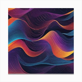 Abstract Wave Pattern Canvas Print