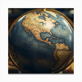 Globe Of The World Canvas Print