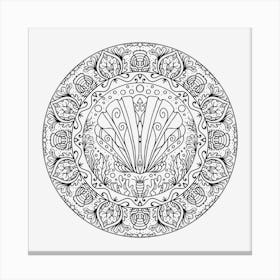 Aquatic Mandala 10 Canvas Print