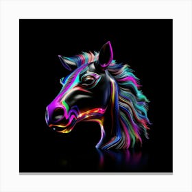 Neon Horse Head 4 Canvas Print