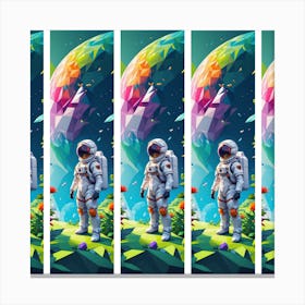 Astronaut In Space Canvas Print