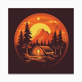 Camping In The Mountains Canvas Print