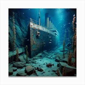 Titanic Under The Sea 3 Canvas Print