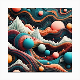 3d Art Canvas Print