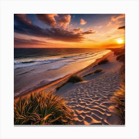 Sunset At The Beach 190 Canvas Print