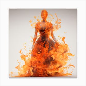 Flames Of Fire Canvas Print