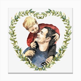 Father And Son Father's Day Canvas Print