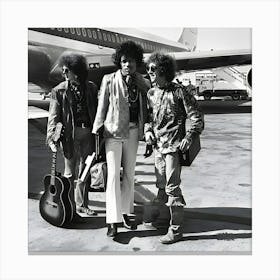 Jimi Hendrix Experience At London Airport Canvas Print