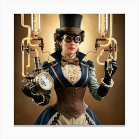 Steampunk Woman1 Canvas Print