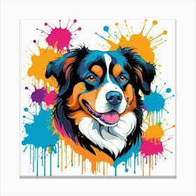 Graffiti Burmese Mountain Dog 2 Canvas Print