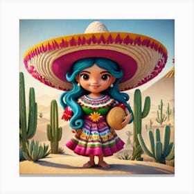 Mexican Girl 44 Canvas Print