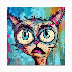 Cat With Blue Eyes 2 Canvas Print