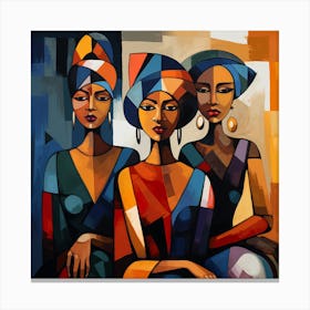 Three African Women 5 Canvas Print